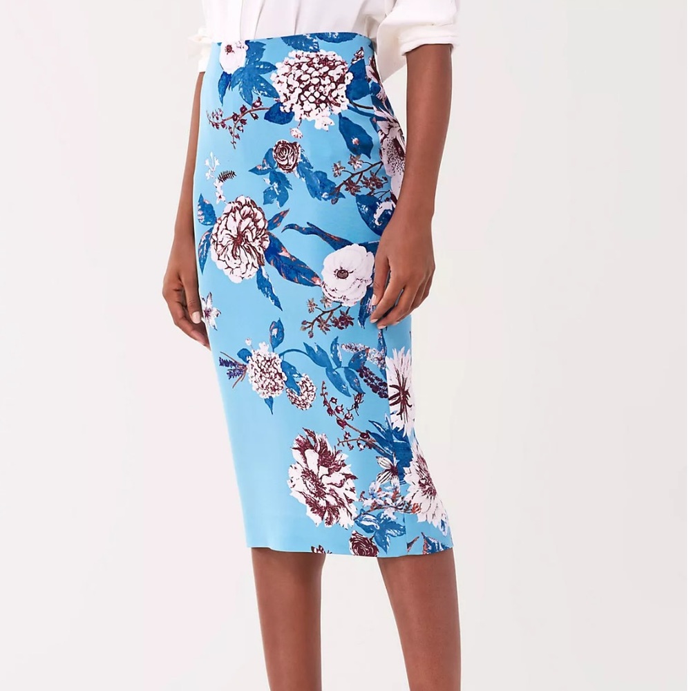 Diane Von Furstenberg Floral Pencil Skirt Size 4
